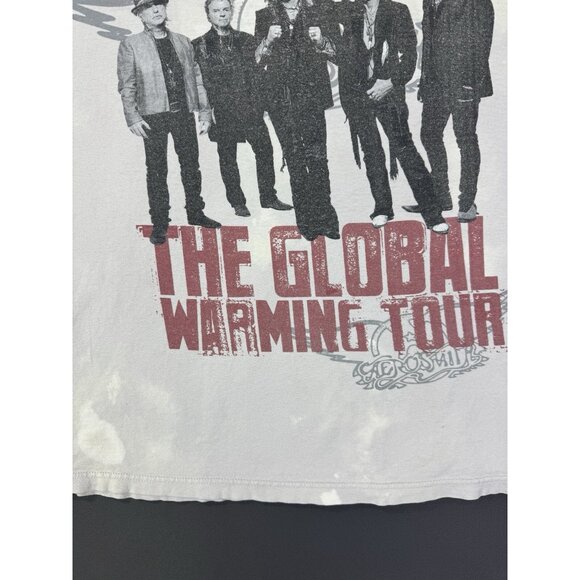 Vintage Y2K Aerosmith The Global Warming Tour Rock Concert Promo Shirt - Picture 8 of 16